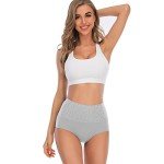 YaShaer Women's High Waist Cotton Briefs (5 Pack)