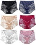 BLKDOTS Women’s High Waist Lace Briefs – 6 Pack