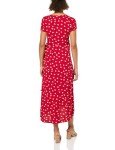 Billabong Women's Wrap Front Midi Length Dress, Havana Red, Medium