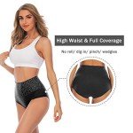 YaShaer Women's High Waist Cotton Briefs (5 Pack)