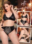 Plus Size Velvet Lace Lingerie Set for Women