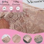 CINVIK Women's High Waist Lace No Show Panties 6-Pack