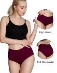 INNERSY Plus Size Cotton High Waisted Panties 5 Pack