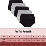 YaShaer Women's High Waist Cotton Briefs (5 Pack)