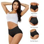 High-Waisted Cotton Underwear for Women - 4 Pack