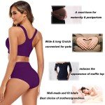 Molasus Women's Soft Cotton High-Waisted Briefs Pack