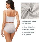 High-Waisted Cotton Underwear for Women - 4 Pack