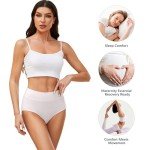 High-Waisted Cotton Underwear for Women - 4 Pack