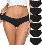 Altheanray Women's Seamless Cotton Hipster Bikini Briefs 6 Pack