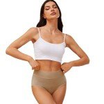 High-Waisted Cotton Underwear for Women - 4 Pack