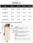 ZESICA Women's Fall Long Sleeve Wrap V Neck Ribbed Knit Pleated A Line Pullover Sweater Dress with Belt, Apricot, Medium