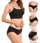 Altheanray Women's Seamless Cotton Hipster Bikini Briefs 6 Pack