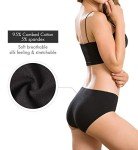 Altheanray Women's Seamless Cotton Hipster Bikini Briefs 6 Pack