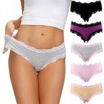 LYYTHAVON Women's Soft Cotton Briefs 5-Pack