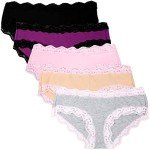 LYYTHAVON Women's Soft Cotton Briefs 5-Pack