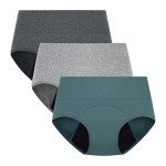 High Waisted Cotton Period Underwear 3 Pack