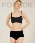 POPKOK High-Waisted Cotton Briefs for Women - 4 Pack