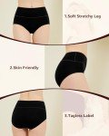 POPKOK High-Waisted Cotton Briefs for Women - 4 Pack