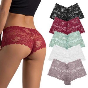 ZOOEASS 5-Pack Women's Lace Hipster Underwear