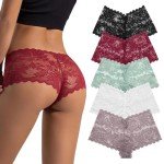 ZOOEASS 5-Pack Women's Lace Hipster Underwear
