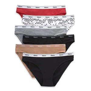 Hanes Women's Cotton Stretch Bikini Underwear - 6 Pack