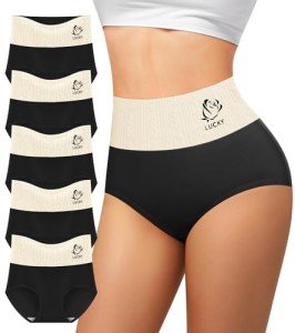 MIOTAN Women's High Waisted Tummy Control Briefs 5 Pack