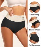 MIOTAN Women's High Waisted Tummy Control Briefs 5 Pack