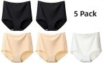 Effnny Women's High Waisted Seamless Briefs 5 Pack