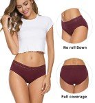 AYMEFF Women's Cotton Lace Hipster Bikini Panties 5-Pack