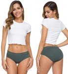 AYMEFF Women's Cotton Lace Hipster Bikini Panties 5-Pack