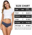 AYMEFF Women's Cotton Lace Hipster Bikini Panties 5-Pack