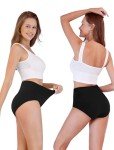 High Waisted Cotton Full Coverage Panties - 5 Pack