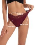 Lace Leak-Proof Cotton Period Underwear for Women 3 Pack
