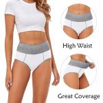 High Waisted Cotton Briefs for Women - 5 Pack