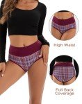 INNERSY Women's High Waisted Cotton Briefs 5 Pack