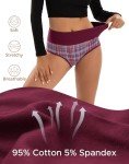INNERSY Women's High Waisted Cotton Briefs 5 Pack