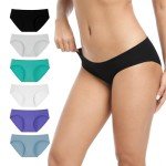 INNERSY Women's Cotton Hipster Briefs 6-Pack