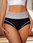 High Waisted Cotton Briefs for Women - 5 Pack