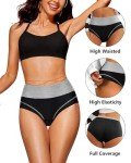 High Waisted Cotton Briefs for Women - 5 Pack