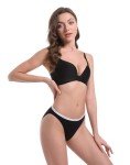 OEIOEI Women's Bamboo Rayon High Cut Bikini 3 Pack
