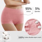 High Waisted Cotton Boy Shorts - 4 Pack