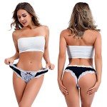 KUKOME Women's Soft Lace Back Hipster Briefs Set