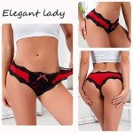 KUKOME Women's Soft Lace Back Hipster Briefs Set