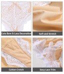 KUKOME Women's Soft Lace Back Hipster Briefs Set