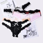 KUKOME Women's Soft Lace Back Hipster Briefs Set