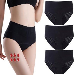 High Waisted Cotton Period Underwear for Women