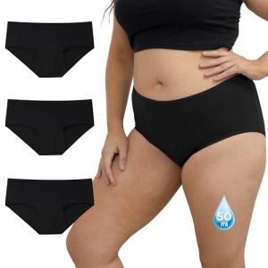INNERSY Plus Size Leakproof Period Panties 3-Pack