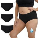 INNERSY Plus Size Leakproof Period Panties 3-Pack