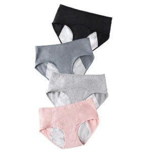 Girls' Cotton Leak-Proof Period Underwear 4-Pack