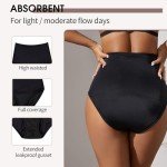 High Waisted Leakproof Period Swimwear Bottoms, Black